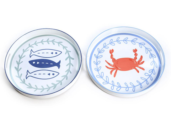 FISH OR CRAB ROUND TRAY
