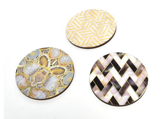 WOODEN ROUND COASTERS