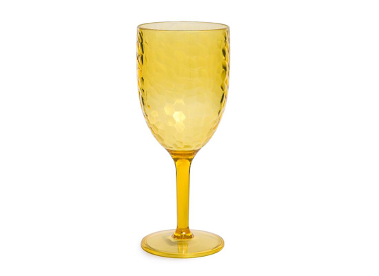YELLOW PLASTIC WINE CUP