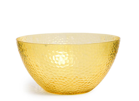 YELLOW PLASTIC SALAD BOWL