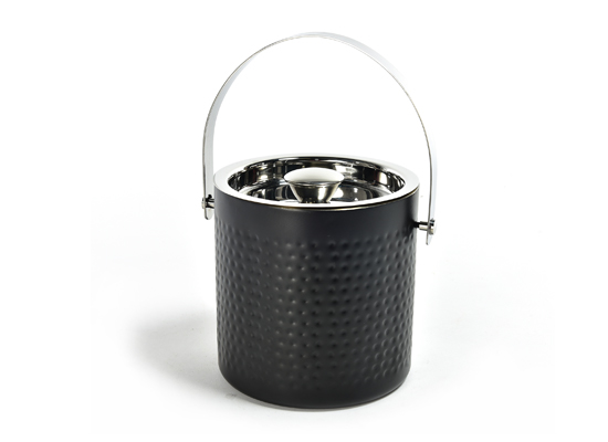 BLACK HAMMERED ICE BUCKET