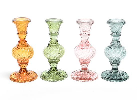 GLASS CANDLEHOLDER