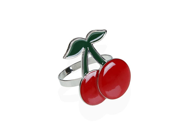 CHERRY NAPKIN RING X6