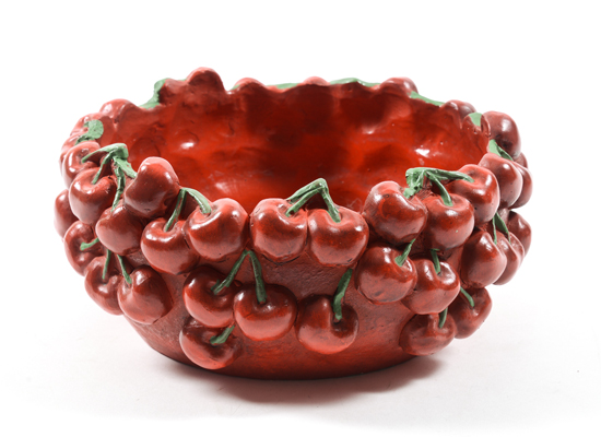 CHERRY CEMENT VASE