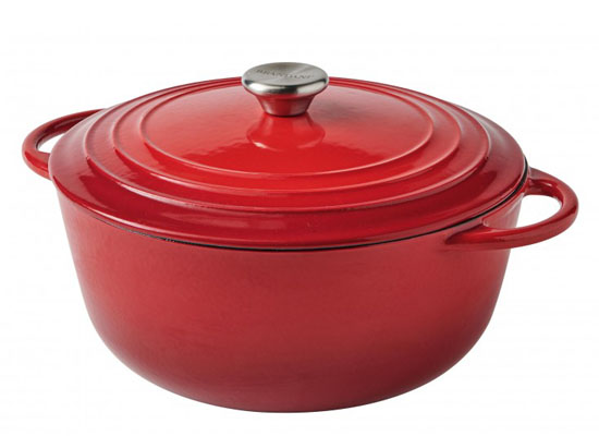 CAST IRON RED POT 4L