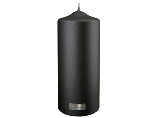 L. BLACK PILLAR CANDLE