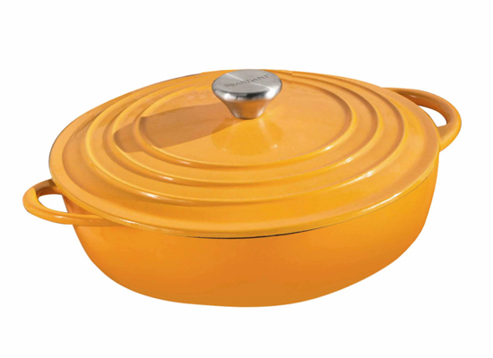 5L CAST IRON SAUCEPAN YEL