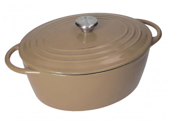CAST IRON TAUPE POT 5L