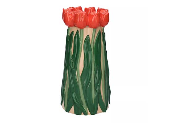 RED TULIPS VASE
