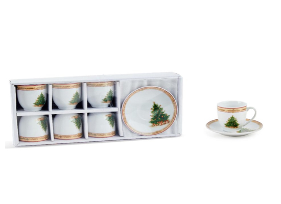 CHRISTMAS TREE COFFEE SET